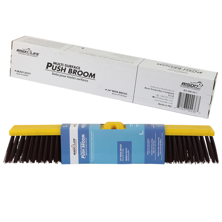 Kleen Handler Multi Surface Push Broom, Yellow/Black BIS-WB-09-1